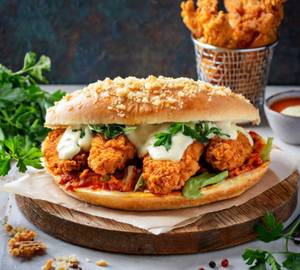Chicken reshmi burger