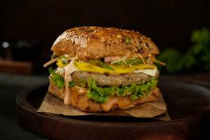 Japanese Teriyaki Style Grilled Chicken Burger