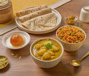 Paneer Bhurji and Aloo Hing Meal (Serves 1)