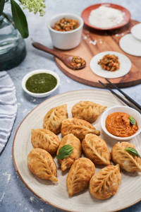 Corn Chilli With Cheese Fried Momo - 3 Pcs