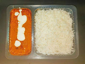 Steamed Rice With Paneer Butter Masala