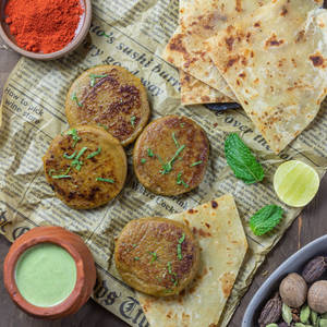 Galawati Kebab with Ulte Tawe Ka Parantha