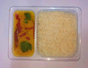 Plain Rice With Dal Fry