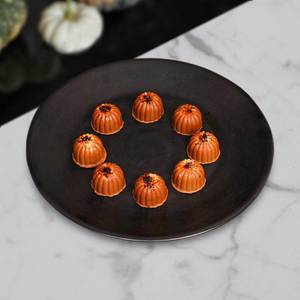 Dark espresso chocolate box with ribbon