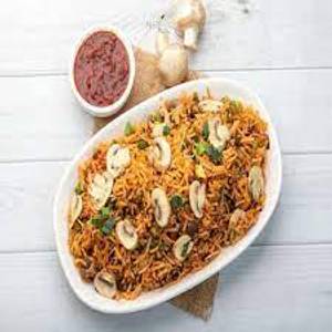 Schezwan mushroom fried rice