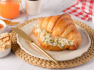 Pulled Chicken Croissant Sandwich