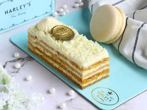 Austrian White Forest Crocante Medovik With Macaron