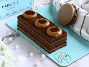 Sparkling Dark Chocolate Medovik With Macaron