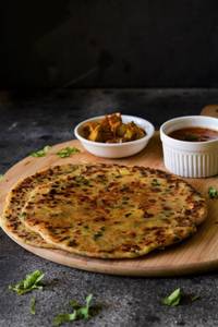 2 Aloo Paratha with Curd and Pickle