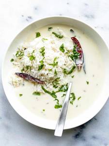 Gujarati Kadhi And Rice
