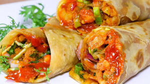 Veg Schezwan Roll