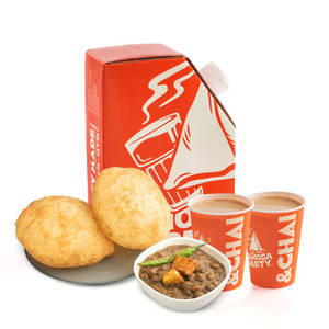 Chole Bhature and Ginger Chai Combo