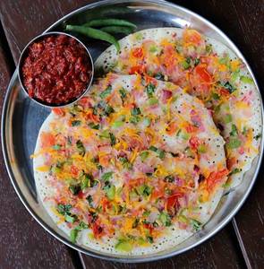 Capsicum Onion Uttapam