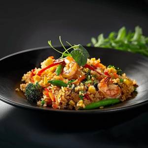Thai Style Fried Rice (Prawns) - Khao Pad