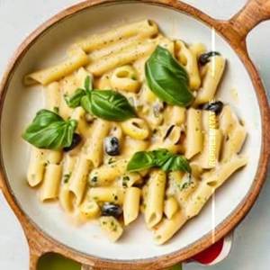 Corn & Olive Pasta (Red Sauce)