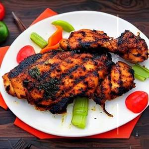 Grilled chicken half
