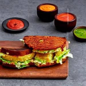Cheese Bombay Aloo Tikki Sandwich
