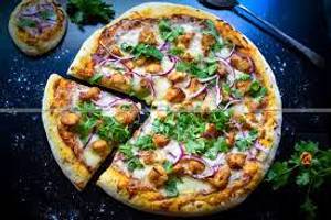 Chicken tikka pizza
