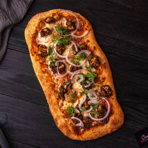 Pepper Chicken And Cilantro Thin Crust Pizza