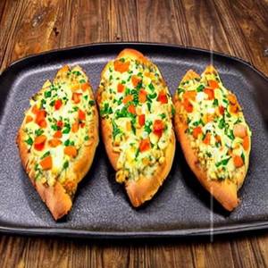 Veg Stuffed Garlic Bread  