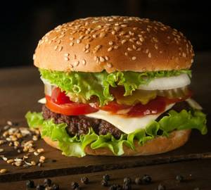 Aloo tikki patty burger