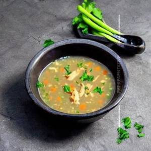 Chicken Burnt Garlic Soup