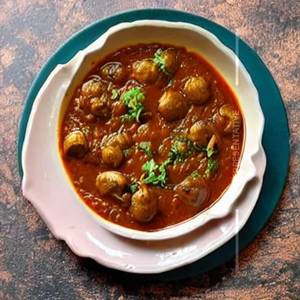 Baby Mushroom Mutter Masala