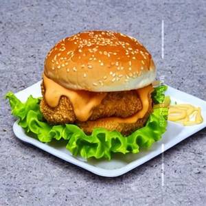 Cheesy chicken burger