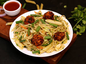 Veg Manchurian Noodles