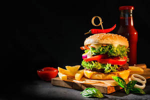 Veg Maharaja Monster Burger