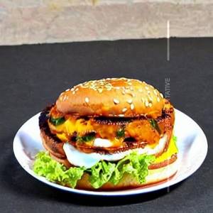Grilled Veg Cheese Burger