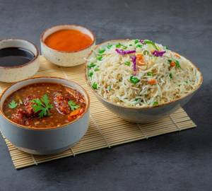 Veg Manchurian Fried Rice 