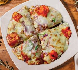 Paneer special double loaded butter cheese pizza