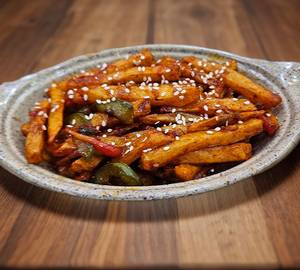 Honey chilli potato