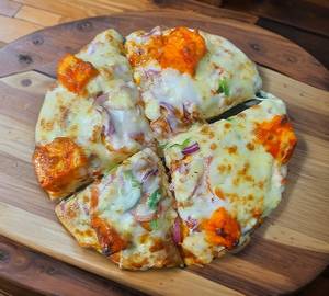 Paneer tikka double loaded butter cheese pizza