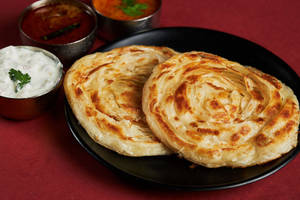Parotta With Veg Kuruma And Raitha [2 Pcs]