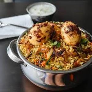 Egg Biryani with Raita