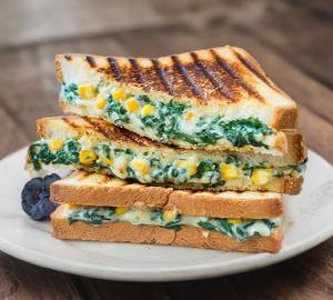 Spinach and Corn Sandwich