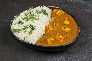 Paneer butter masala with steam rice