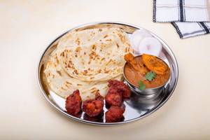 Kerala Parotta (2 pcs) + Chicken Kebab (4 pcs) + Chicken Masala