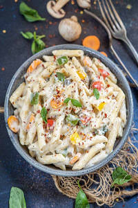 White Cheese Sauce Pasta