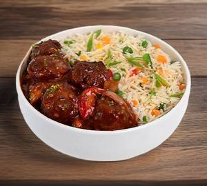 Veg Manchurian With Veg Fried Rice 