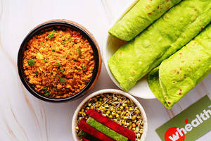 Special Paneer Bhurji Masala, Beetroot/ Spinach Roti (3qty.) Thali