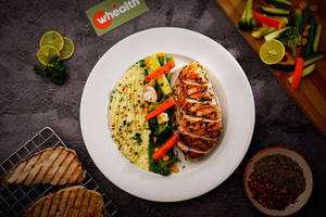 Grilled Chicken With Mashed Potatoes & Sauteed Veggies (bestseller)