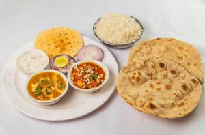 Veg thali with chapati [2 pieces]