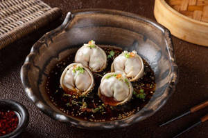 Poached Chicken Dumpling