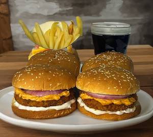 Bob Crispy Veg Burger [4 Pieces]with 2fries [large] and coke [250ml].