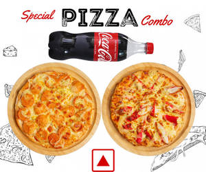 Combo Of 2 Chicken Pizza With 750 Ml Cold Drink