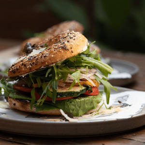Roasted Vegetables (Bagel Sandwich)