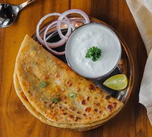 Gobi Paratha with Curd